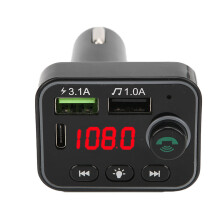 BT-5.0 Transmetteur FM MP3 64 Go Lumière multicolore