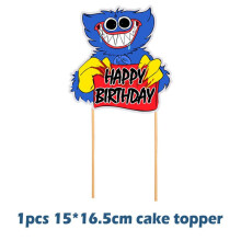(Big Cake Topper) Playtime Huggy Poppy Wuggy Theme Birthday Party Decorations Balloon Supplies Set