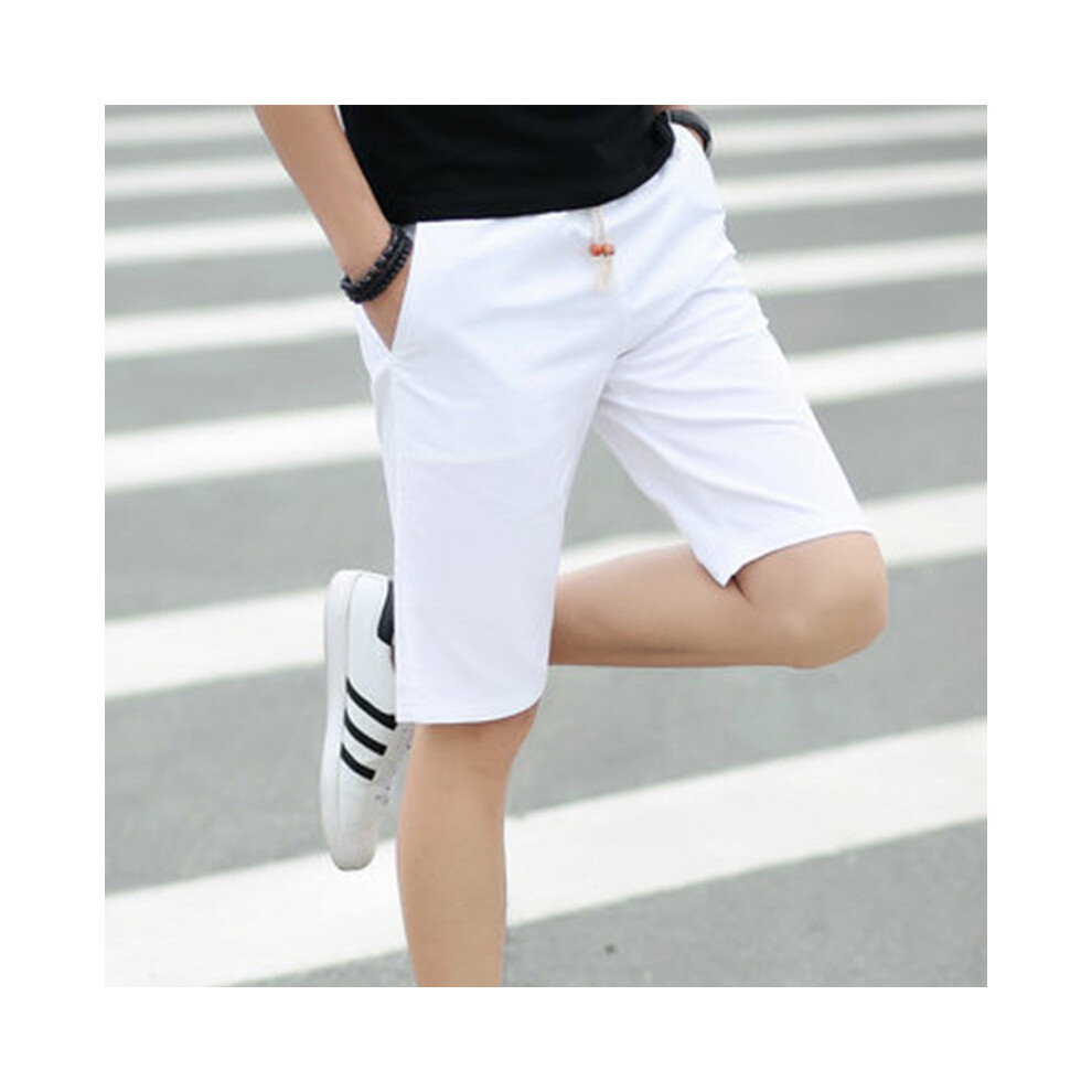 (White, M=US XS) Sports Shorts Mens Casual Short Pants Trousers Military Army Summer Pocket Cargo-image-OPC-PJSWZMT-NEW