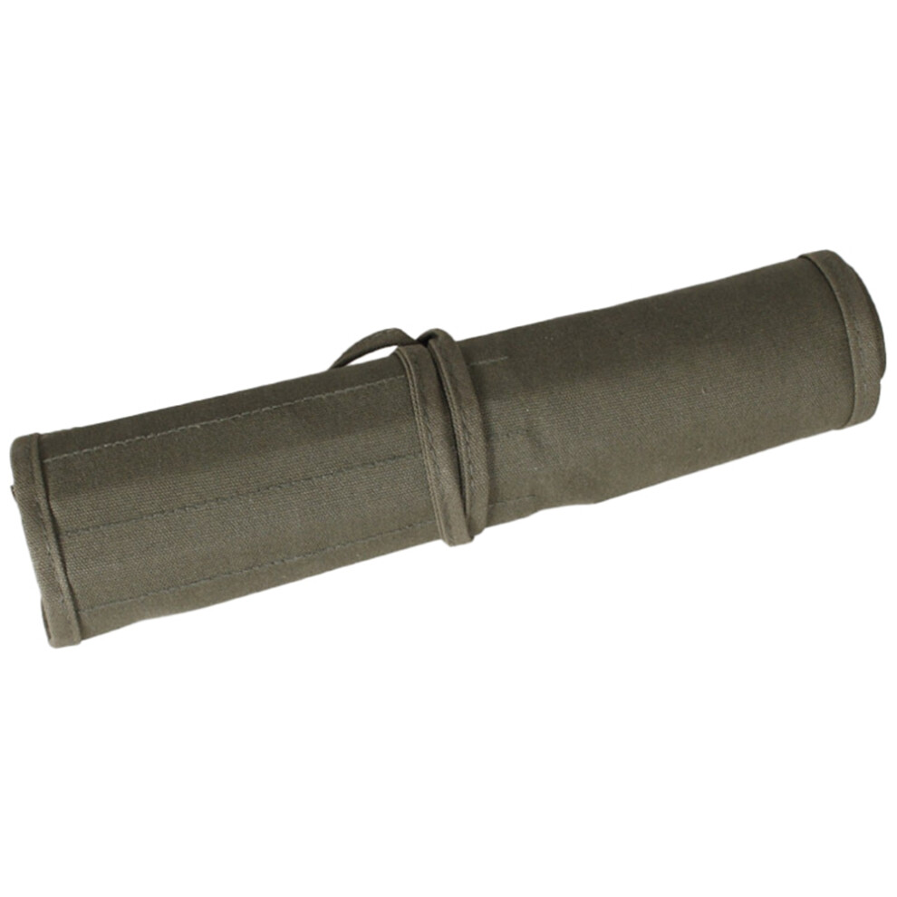 Custodia Arrotolabile Per Pennelli, Porta Pennelli Da 30 Scomparti, Verde Militare