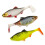 Pacote com 2 iscas de plástico macio para pesca estilo A 9