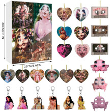 (Style A) Martinez 24pcs Melanie Blind Box Xmas Gift Figurine Countdown Christmas Pendant