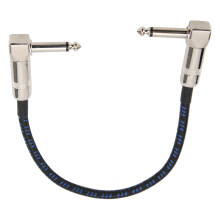 Câble d'instrument blindé en cuivre de 11,8 pouces noir et bleu