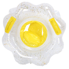 Aufblasbarer Baby-Schwimmring mit Sicherheitsstuhl, Blumenform, Hüftschwimmring mit Griffen