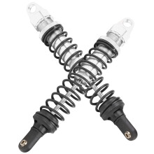 2 Stück 195mm RC Aluminium Stoßdämpfer für HSP 94050 1/5 RC Benzin Offroad Autos (Silber)