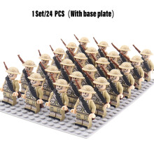 24 pièces costume bloc de construction armée britannique modèle soldat guerre mondiale militaire
