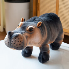 (40cm)Artificial Hippo Plush Toy Cute Children Zoo Commemorate Holiday Gift Dolls