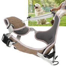 Pettorina riflettente antiperdita per cane Taglia XL Colore caffè