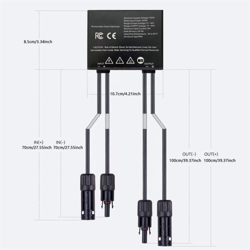 600W MPPT Power Optimizer Solar PV Optimierungs-Effizienzmodul 2