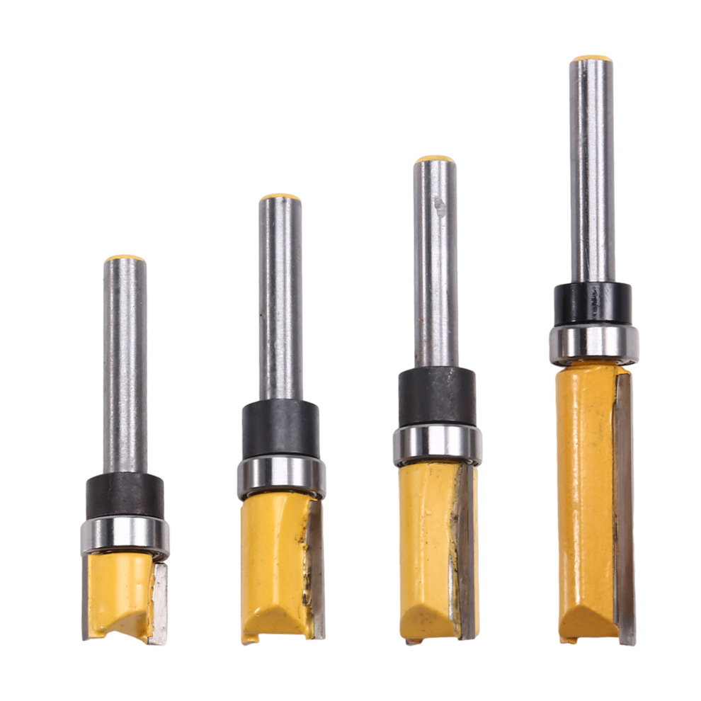 4Pcs 6.35Mm Shank Straight Bit Tungsten Carbide Double Flute Bits 4853732207218