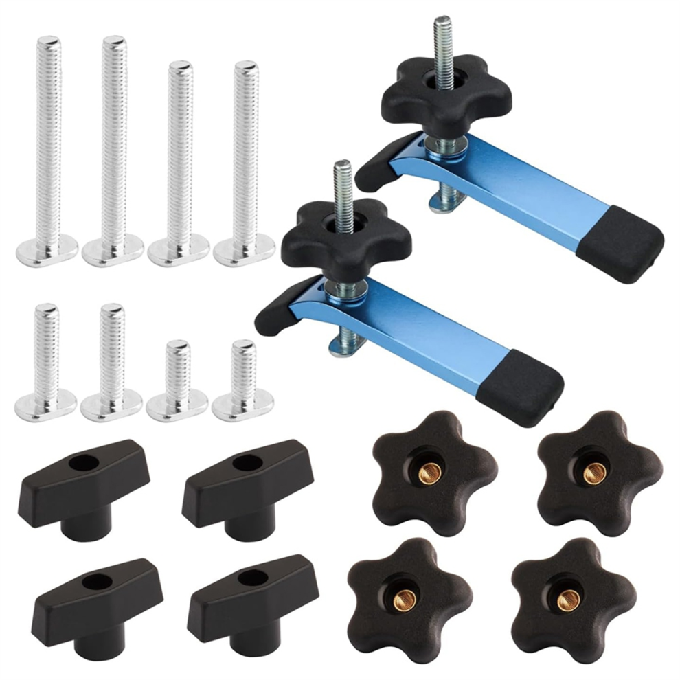 T-Track Hold Down Clamp, T Track Knob Kit For Woodworking Jigs 4853732207027