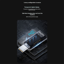 USB C adaptér, LED displej s výkonom, tester, čierny