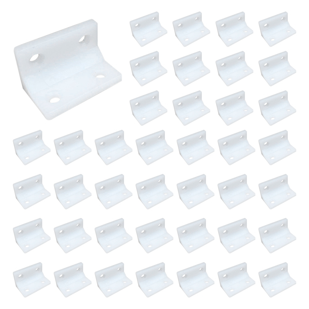 100Pcs Four-Hole Corner Bracket Cabinet Shelf Support Plastic Bracket 4853732211437