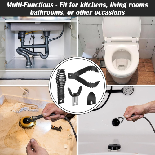 1set Drain Cleaner Drill Attachment, Drain Cleaner Combination 2