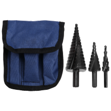 Broca escalonada 3PCS para metal, broca universal revestida
