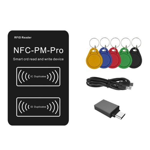 RFID Smart Chip Reader PM PRO Decoder+5XUID Keychain NFC Key Copier