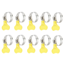10 braçadeiras de mangueira borboleta ajustáveis 32-44 mm aço inoxidável