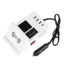 12/24V Auto USB Snellader Omvormer Wit