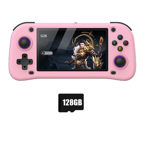 Console de videogame portátil retrô G28 128G 20.000+ jogos 4,3 polegadas tela D