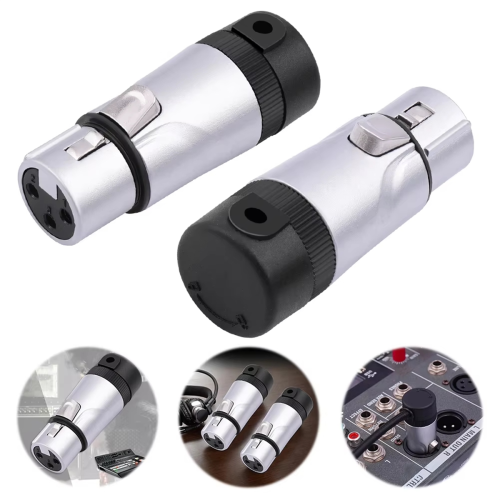 Male/Female Compact XLR Microphone Solder Adapter 2
