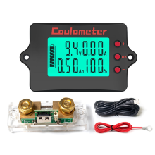 Indicador de bateria DC 8-120V PZEM-037 Coulometer Voltímetro Amperímetro