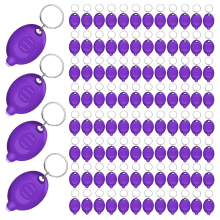 100 Pack 395nm UV Flashlight Mini Keychain- Portable UV Black Light