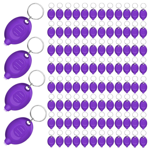 100 Pack 395nm UV Flashlight Mini Keychain- Portable UV Black Light