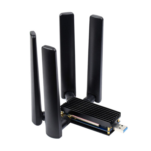 Placa de expansão Dongle 5G com quatro antenas USB3.1