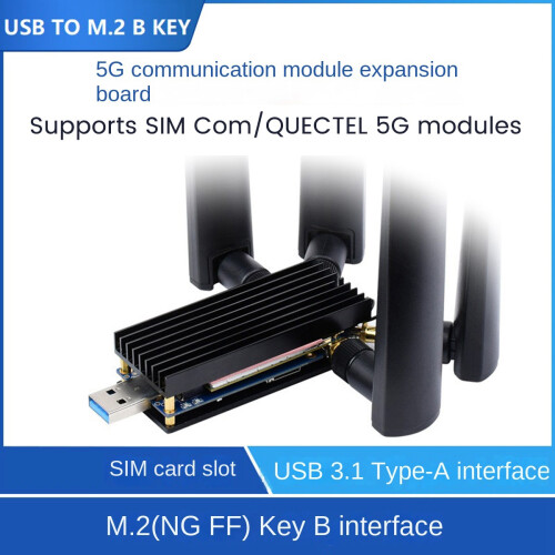 Placa de expansão Dongle 5G com quatro antenas USB3.1 1