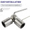 Conector de canto para hastes de cortina 2PCS (prata) 4