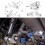 Motorfiets achtervering verlagingsset titanium 4
