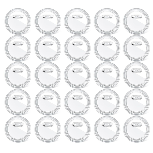 3In DIY Button Pins Acrylic Button Pin Badge for School Projects 25Pc