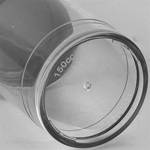 4 Stackable Snack Cups for School and Travel Transparent Black 1