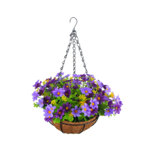 Artificial Hanging Flowers in Basket for Lawn Decor Indoor-