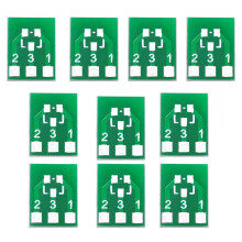 100 peças SOT23 SOT23-3 voltas SIP3 dupla face SMD volta para adaptador DIP