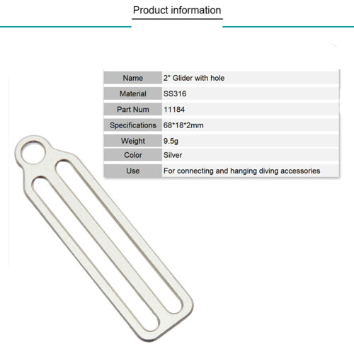Dykning BCD Fixing Buckle Rephållare för 2-tums webbing 1
