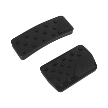 No Drilling Aluminum Brake and Accelerator Pedal Covers (Black)