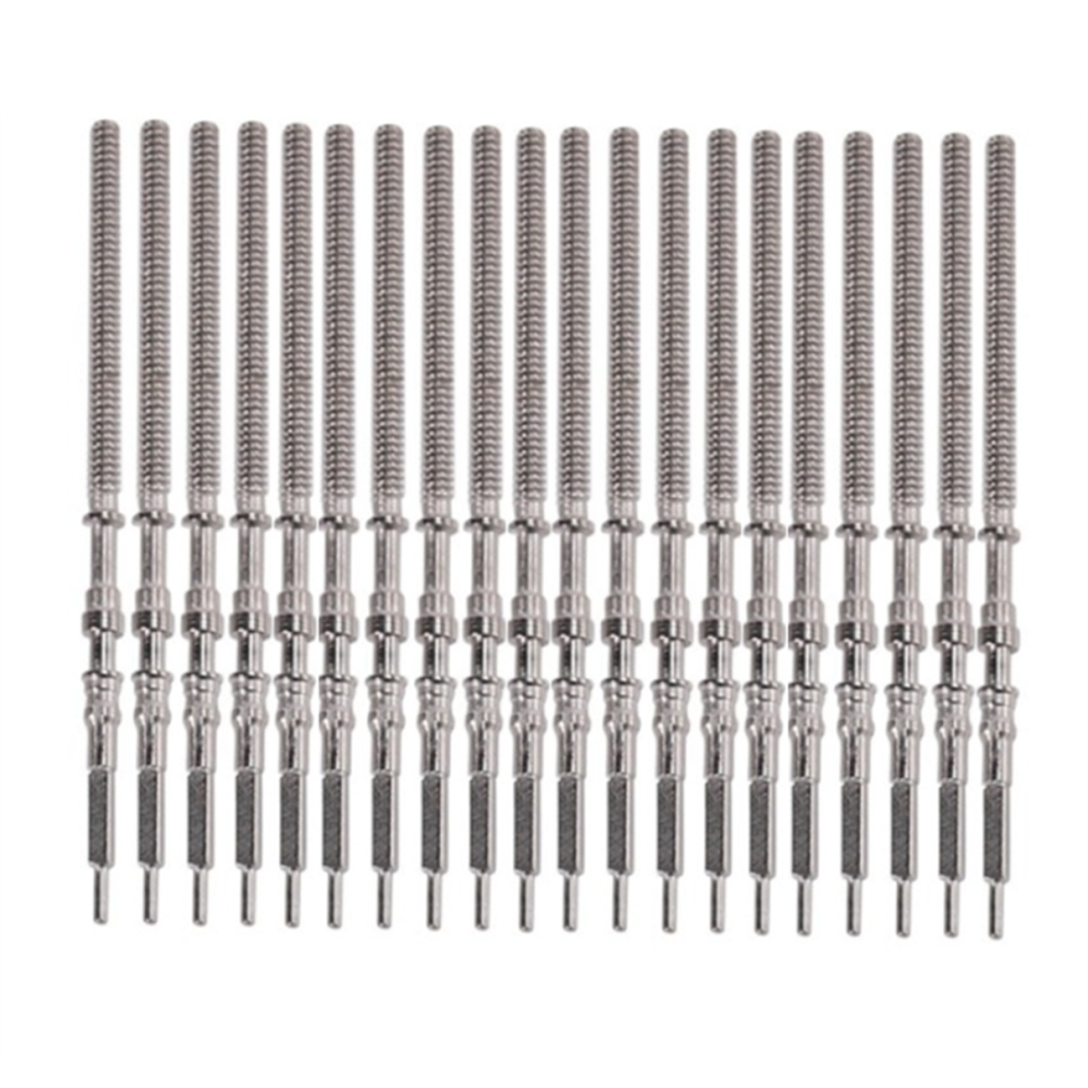20Pcs Movement Watch Steel Stem Crown Kit Silver 4851642769147