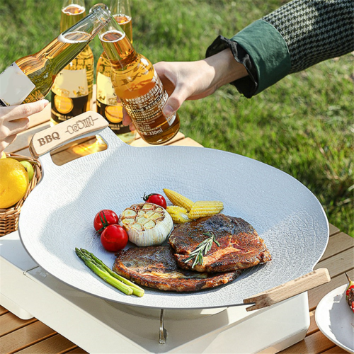 Αντικολλητικό τηγάνι BBQ Grill, Binaural Design, για μαγείρεμα σε εξωτερικό χώρο, 1