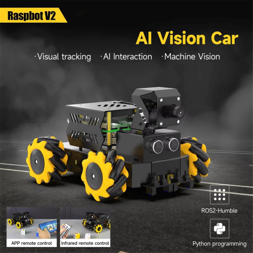 Κιτ αυτοκινήτου Raspbot V2 AI Vision Robot για 5 άτομα 2