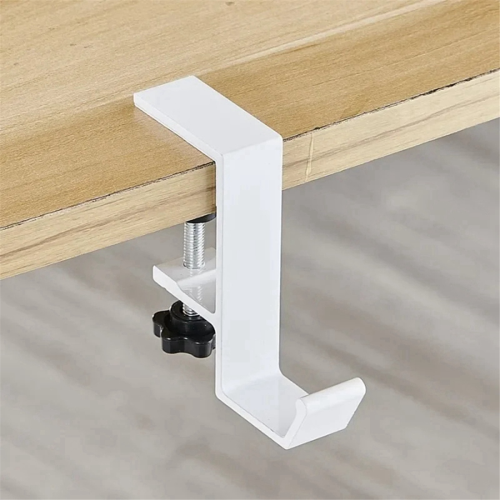 5 Pcs Single-Layer Locking Tisch Haken Student Tasche Haken Weiß 1
