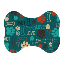 Tapete para comida e água para cães, antiderrapante e absorvente