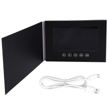 7 Inches Hard Cover Video Brochure with IPS Screen 256mb Memory