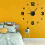 Modern Frameless DIY Wall Clock Large 3D Numbers Wall Watch Silver 5