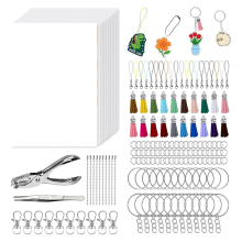 242 stuks Shrinky-Dink sleutelhangerset Krimpkous-kunstset voor sleutelhangers