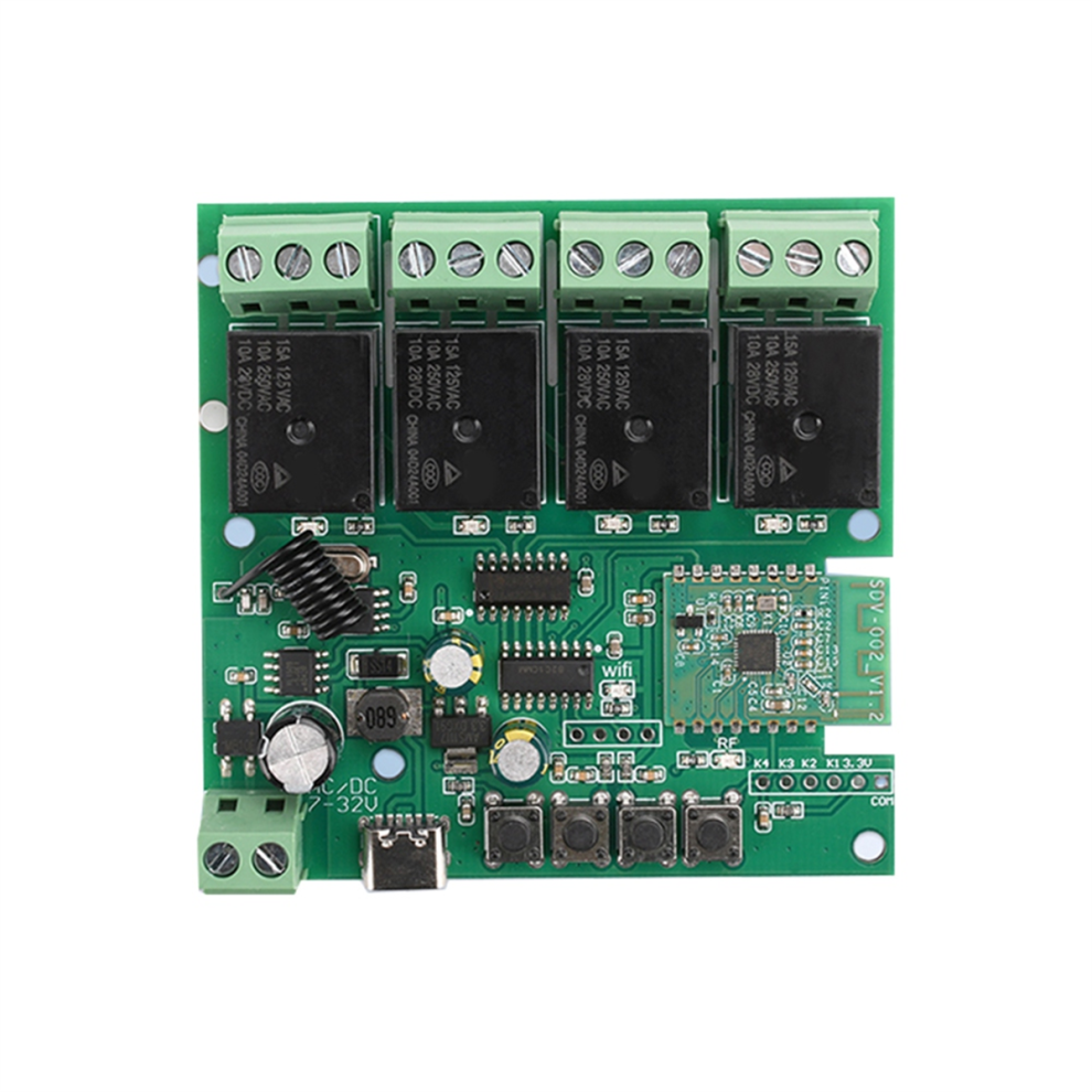Smart Wifi Relay Switch Module 4-Channel 7-32V Type-C 5V 4711457574407
