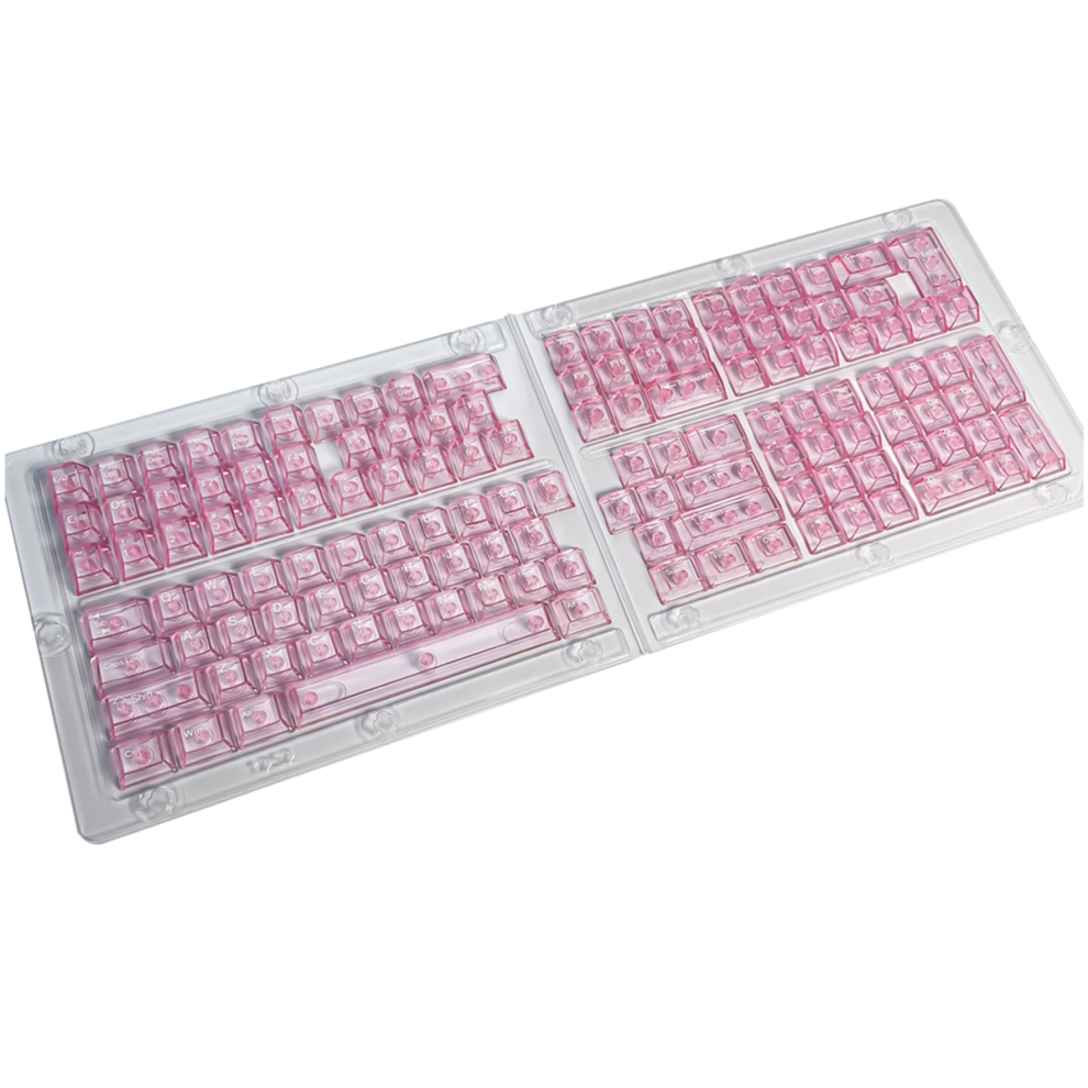 Clear Keycaps Set Transparent Keyboard Keycap Pink 4711457503858