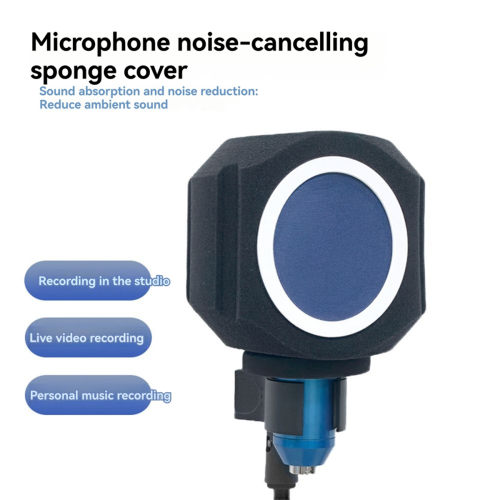 Microphone Windshield Sound Isolation Shield Foam Microphone Cover,B 2