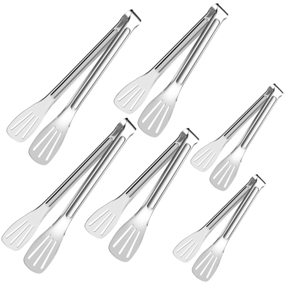 Merkloos 6Pcs Food Serving Tongs,Food Buffet Tongs Frying Tongs Bbq Tongs