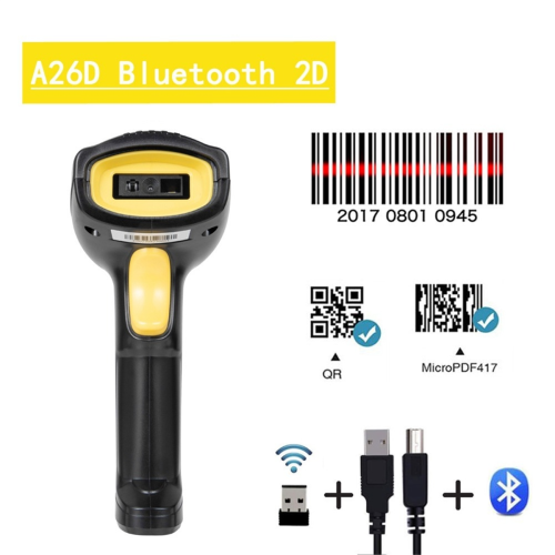 Scanner portatile wireless 1D 2D Scanner di codici a barre Bluetooth wireless 1D 2